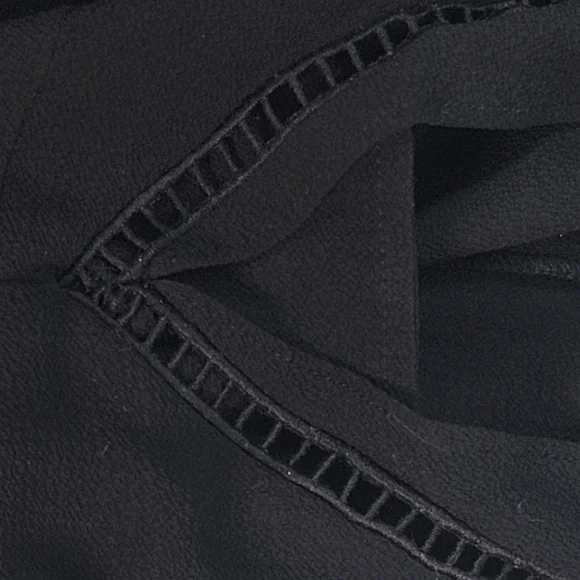 Michael Kors Black Detailed Ruffle Capped Sleeve Size M - Picture 5 of 5